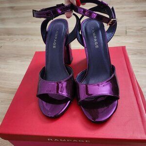 Rampage purple metallic high heels
